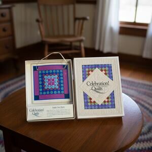 Celebration of American Quilts Amish Nine Patch Tile Ornament-Folk Art-Farmhouse